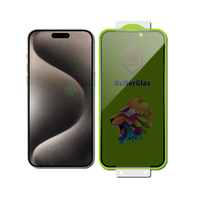 Protector de Pantalla de Vidrio Templado 9H al por Mayor para Teléfono Móvil 15/16/17, Cobertura Total Premium, 2.5D Radian, Calidad A++, Resistente al Agua
