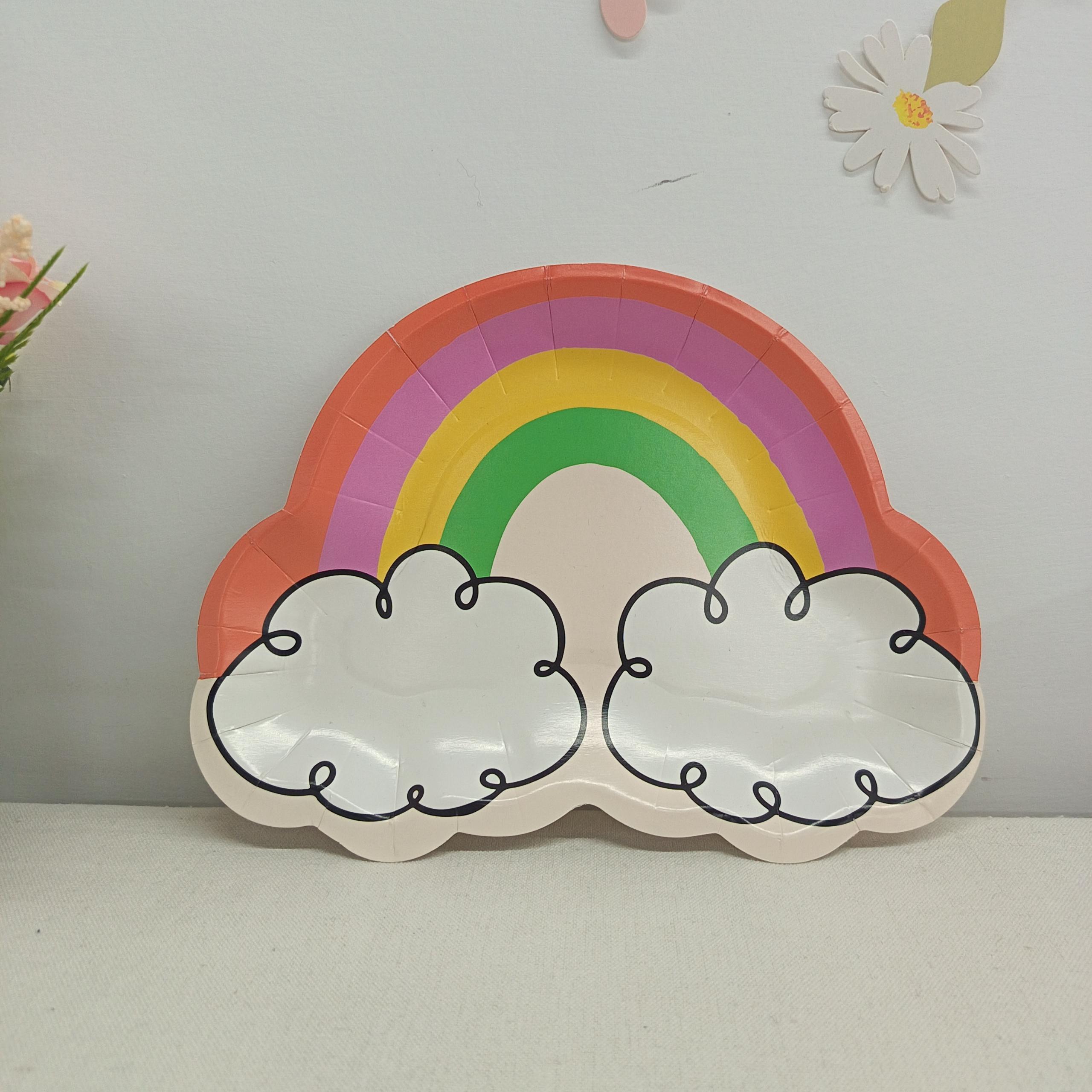 Assiette en carton jaune 23 cm * 8 pièces