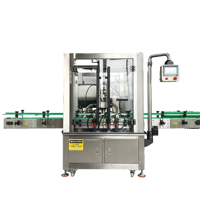 Ligne de remplissage automatique de bouteilles à piston pour shampoing liquide visqueux, gel douche et détergent