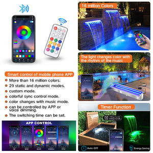 Oem Acero Inoxidable Piscina <span class=keywords><strong>Alberca</strong></span> Decoración Interior Fuente Estanque al Aire Libre Sobre el Suelo Natación Pared Piscina Cascada - Product Image 2