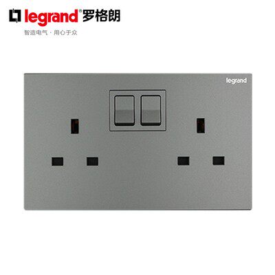 Dual 13A British standard double socket with switch