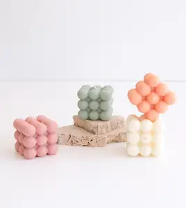 Natuurlijke Cloud Vegan Soja Wax Decoratieve Kaars Magic Bubble Kaars Cube Geurkaars Voor Verjaardag Huwelijkscadeau