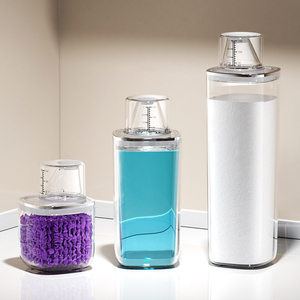 Multifunction Sealed Plastic <strong>Laundry</strong> <strong>Powder</strong> <strong>Container</strong> With Measure Cup Liquid Detergent Dispenser for <strong>Laundry</strong> Room - Product Image 1