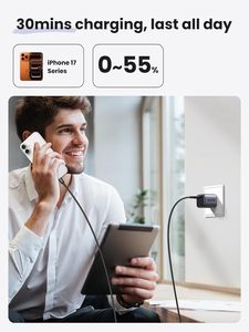 Cargador <span class=keywords><strong>USB</strong></span> C <span class=keywords><strong>UGREEN</strong></span> de 30W Nexode Plegable GaN PPS, Cargador de Pared Compacto de Carga Rápida, Bloque de Carga PD3.0 para iPhone 15 14 13 - Product Image 2