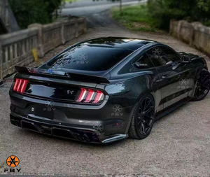 Hot Shelby Phong Cách Sợi Carbon Phía Sau <span class=keywords><strong>Bumper</strong></span> Khuếch Tán Cho Ford <span class=keywords><strong>Mustang</strong></span> GT Coupe V8 2 Cửa 2018-2019 - Product Image 3
