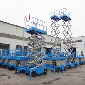 Plateforme de travail aérienne mobile à ciseaux de 300 kg à 500 kg, 10 m, hydraulique, sur roues, pour travaux en hauteur en extérieur - Product Image 6