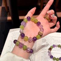 Bracelet en Améthyste Naturelle Xiuyu en forme de cube de sucre, Bijou de Guérison Chinois Zen Vintage Nine Purple Li Fire, Cadeau d'Anniversaire pour Femme