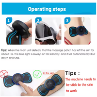 Masseur électronique à impulsions, mini masseur pour le dos, les épaules et le cou, appareil de massage corporel intelligent, soulagement de la douleur au cou, masseur de cou en forme de papillon