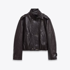 TAOP&ZA Nuova Giacca da Donna alla Moda e Versatile con Colletto Alto, <span class=keywords><strong>Doppiopetto</strong></span>, Stile Motociclista, Maniche Lunghe 0435 - Product Image 1