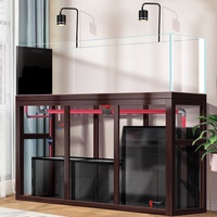 Aquarium moderne pour salon, ultra-étroit, carré, avec débordement, en verre ultra-transparent, pour plantes aquatiques d'habitat naturel