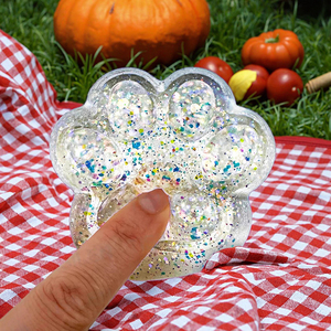 NOUVEAU Adorable Jouet à Presser en Forme de Patte de Chat Transparente à Paillettes - Cadeau Sensoriel Anti-Stress pour Enfants, Adultes, Amusement au Bureau - Cadeaux de Fête - Product Image 1