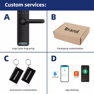 Liliwise Electronic Ttlock Alexa App Biometric Keypad Smart Digital Home Tuya Fingerprint Handle Code Password Wifi Door <b>Lock</b> H3 - Product Image 3
