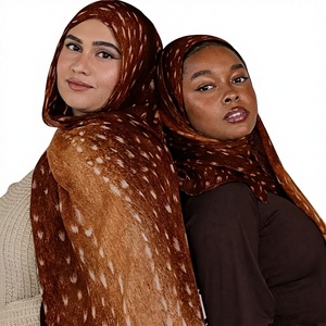 Écharpe double face douce et chaude en coton-polyester à imprimé animal, idéale pour toutes les saisons, best-seller transfrontalier - Product Image 1