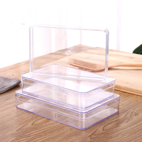 Offre Spéciale PS Rectangle de bonbons en plastique Transparent emballage jetable en plastique cookie conteneur de stockage