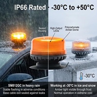 Lámpara de Señalización de Seguridad Giratoria para Techo de Coche, Color Ámbar, con Certificación ECE R10 R65, Luz Estroboscópica de Advertencia