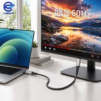 Cable USB4 Tipo C a Tipo C LUNG KAY OEM, 40 Gbps, 8K, 240 W, 5 A, Carga Rápida PD, Transferencia de Datos, Nailon Trenzado, Aleación de Metal