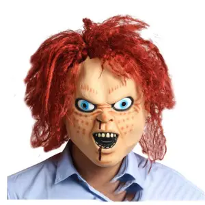 หน้ากากสยองขวัญฮาโลวีนสำหรับเด็กเล่น HADR-015หน้ากากยาง Chucky