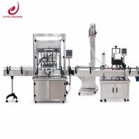Ligne de production de remplissage, de bouchage et d'étiquetage de bouteilles, 50-200 bouteilles/min, 1-36 têtes de remplissage, 220V/380V, 3kW