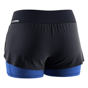 Pantalones Cortos de Entrenamiento para Maratón para Mujer, con Bolsillo Integrado, Corte Curvo Cruzado, para Entrenamiento de Bootcamp - Product Image 4