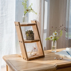 <span class=keywords><strong>Étagère</strong></span> de présentation en bois avec <span class=keywords><strong>étagère</strong></span> inclinée pour l'organisation du bureau à domicile, porte-revues et rangement de matériel de lecture - Product Image 2