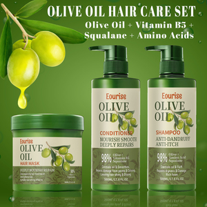 <span class=keywords><strong>Kit</strong></span> <span class=keywords><strong>de</strong></span> soin capillaire à l'huile d'olive, réparation en profondeur, hydratant, lissant pour cheveux abîmés et crépus, formule naturelle à base <span class=keywords><strong>de</strong></span> plantes, qualité salon - Product Image 2