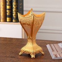 Nouveau Arrivé 2023 Élégant Bakhoor Grande Plaque Métallique Or Arabe Parfum Encensoir Charbon De Bois Brûleur D'encens Titulaire Musulman Grande Taille