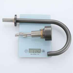 ถ้วยทองเหลืองปืนเทา2หลุมติดตั้งบนดาดฟ้าวาล์วเซรามิกก๊อกผสมอ่างล้างหน้าก๊อกน้ำห้องน้ำ - Product Image 5