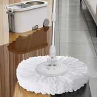 Balai à franges en microfibres magic spin 360 personnalisé en gros avec vadrouille de nettoyage et vadrouille à manche torsadé en acier inoxydable