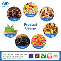 Sachet Doypack refermable pour fruits secs, emballage alimentaire à fond plat, anti-odeur, en Mylar avec fermeture éclair