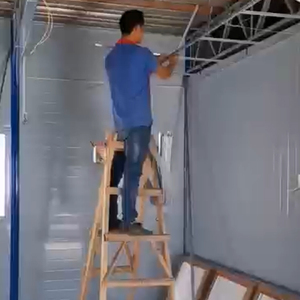 Casa prefabricada Oficina de bajo costo Habitación de sitio Estructura de acero portátil económica Tipo K Casa modular prefabricada K para dormitorio de trabajadores - Product Image 4