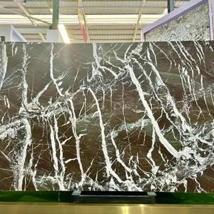 Paneles de Piedra de Mármol Gris Oscuro para Decoración de Paredes Interiores, Revestimiento de Paredes de Piedra, Panel de Piedra Decorativo - Product Image 2