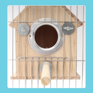 Casa in legno su misura scatola di allevamento per uccelli pappagallini piccioncini Cockatiel pappagalli accoppiamento scatola di nidificazione grande gabbia per uccelli - Product Image 5