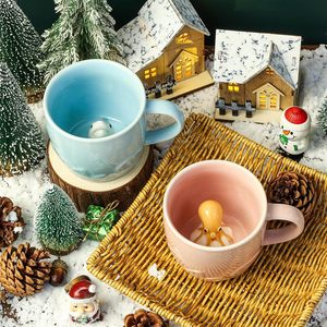 Lemon Park Shark Taza de cerámica Hidden 3D Animal Inside Mug,Cute Cartoon Handmade Figurine Mug - Product Image 4