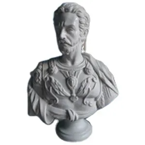Statue de buste en marbre, déco d'art occidental, buste de tête en pierre moderne