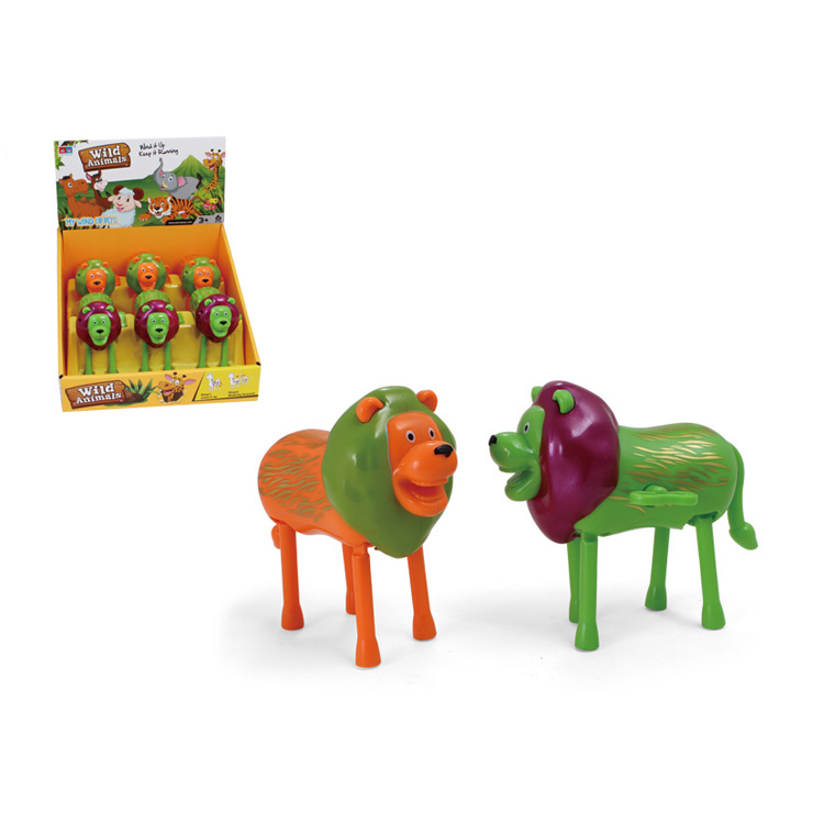 Мультяшные заводные игрушки, дикие животные, игрушки в виде льва, рождественские подарки для детей