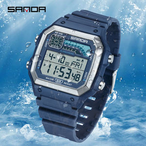 Reloj Electrónico SANDA 6196 para Hombre, Reloj Deportivo Multifuncional Luminoso a Prueba de Agua, Reloj Clásico Cuadrado Ligero para Estudiantes - Product Image 3