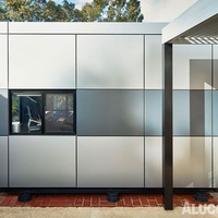 Façade de bâtiment extérieur moderne, devanture de magasin, panneau composite en aluminium (ACP/ACM), mur-rideau, mobilier ignifuge pour salle de bain