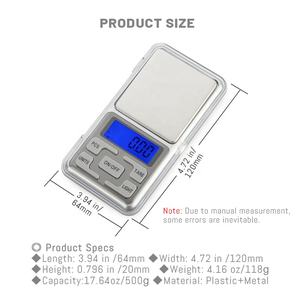 ว้าวเทคขนาดกระเป๋า500กรัม0.01กรัมเครื่องชั่งเครื่องประดับมีความแม่นยำสูงฝาครอบป้องกันแบบดิจิตอลใสเครื่องชั่งอาหารยาสูบสมุนไพรอิเล็กทรอนิกส์ - Product Image 2