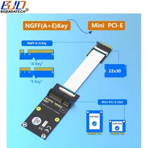 محول لاسلكي من نوع NGFF <span class=keywords><strong>M</strong></span>.<span class=keywords><strong>2</strong></span> Key A+E إلى Mini PCI-e MPCIe مع كابل FPC لوحدة الواي فاي والبلوتوث، متوفر في المخزون - Product Image 2