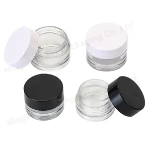Custom 5g 10g 20g Plastic Heavy Wall Jar Heavyweight Jar Cream Jar With Lid Cap For Skincare Cosmetics