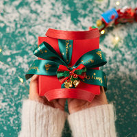 Caja de Regalo de Manzanas para Nochebuena |   Diseño de Luz LED Transparente |   Cinta de estampado en caliente personalizada |   Empaquetado Creativo de Frutas al por Mayor