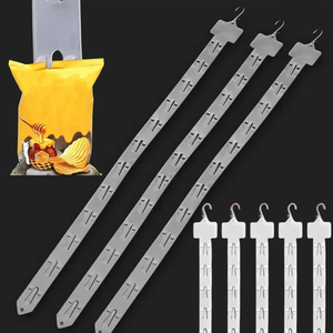 Tira colgante de plástico con clip para exhibir supermercados con 12 ganchos para venta al por menor - Product Image 2