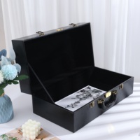 Offre spéciale de boîte cadeau de bœuf de luxe haut de gamme personnalisée avec logo en relief revêtement UV traitement de la stratification brillante par les fabricants