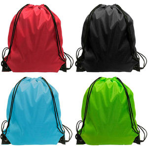 Custom logo Cheap Promotional Polyester Sports Drawstring Bag
