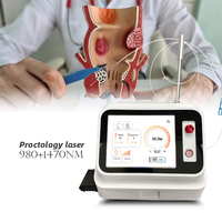Máquina Láser de Proctología Mínimamente Invasiva 980nm 1470nm para Corte de Verrugas, Eliminación de Hemorroides y Fístulas Anales