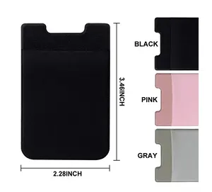 Approvisionnement d'usine en stock Lycra autocollant de téléphone portable avec 3M colle téléphone décoration poche arrière porte-carte livraison rapide