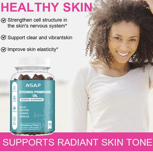 Vegan Herbal Evening Primrose Oil Gummies Suplemento de ácido graso Piel Natural Evening Primrose gummies - Product Image 2