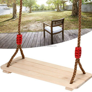 45*16cm regalo de Navidad adultos niños Columpio de juguete de madera columpio con cuerda juguetes niños interior al aire libre casa de juegos columpios de jardín de madera - Product Image 4