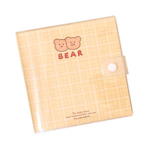 Carnet de notes à couverture rigide ou souple avec bouton carré, motif dessin animé mignon, pour journal intime - Product Image 1