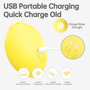 Vibrateur stimulateur clitoridien en silicone vibrant en forme de citron pour stimulation du point G, masseur suceur clitoridien, jouet sexuel pour adulte, vente en gros - Product Image 4